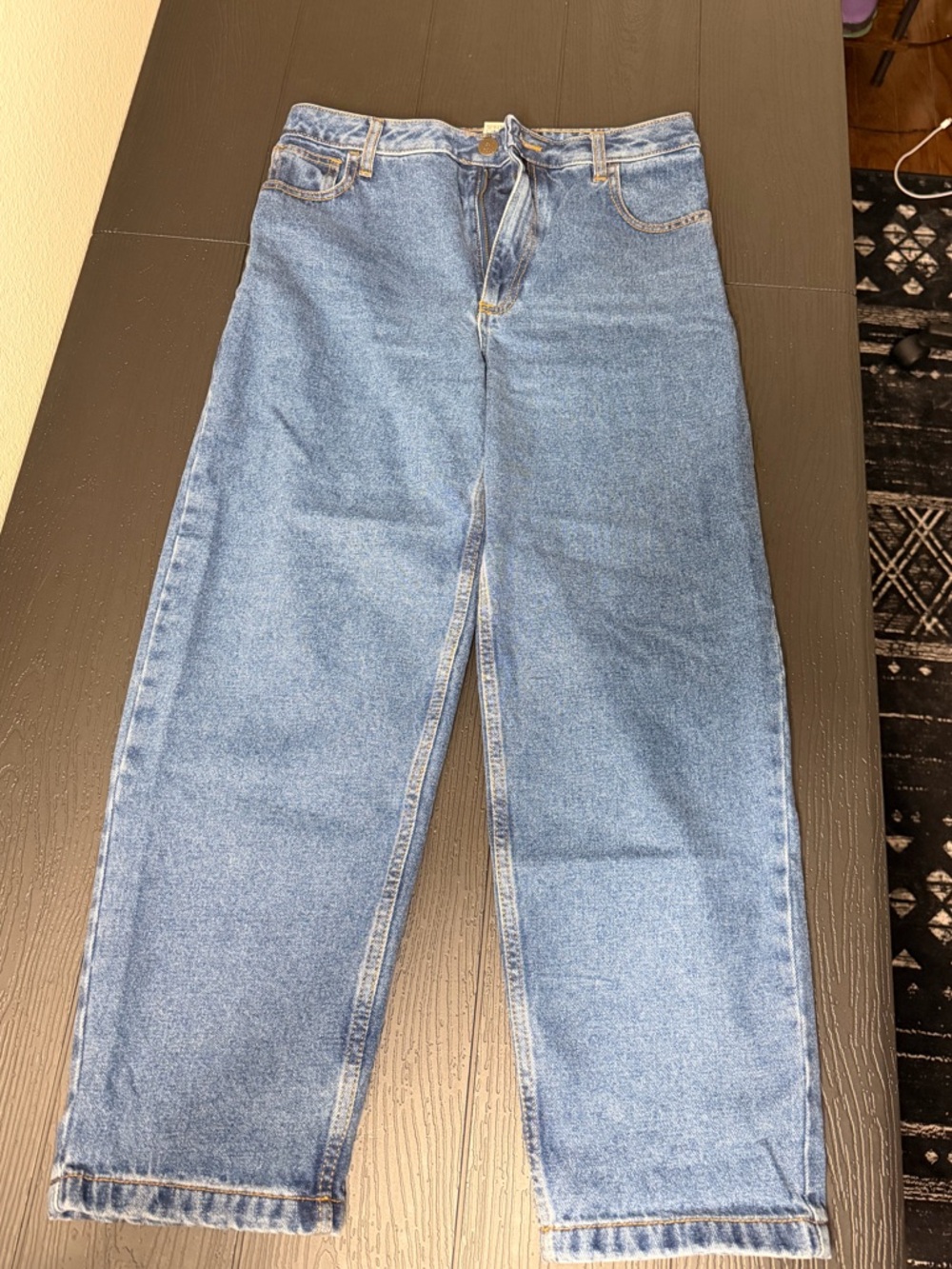 Lucy & Yak Straight Leg Jeans — Blue Denim